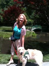 Janet with her dog gibbs. Janet with her dog gibbs.